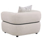 Jeanette 3-piece Fabric Upholstered Round Arm Sofa Set Beige