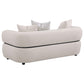 Jeanette 3-piece Fabric Upholstered Round Arm Sofa Set Beige