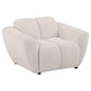 Destino Chenille Upholstered Splayed Arm Accent Chair Greige
