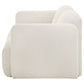 Dorset Fabric Upholstered Round Track Arm Loveseat White