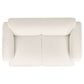 Dorset Fabric Upholstered Round Track Arm Loveseat White