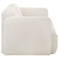Dorset Fabric Upholstered Round Track Arm Loveseat White