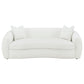 Isabella 2-piece Faux Sheepskin Upholstered Sofa Set Natural