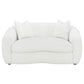 Isabella Faux Sheepskin Upholstered Loveseat Natural