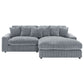 Blaine Upholstered Reversible Chaise Sectional Sofa Fog