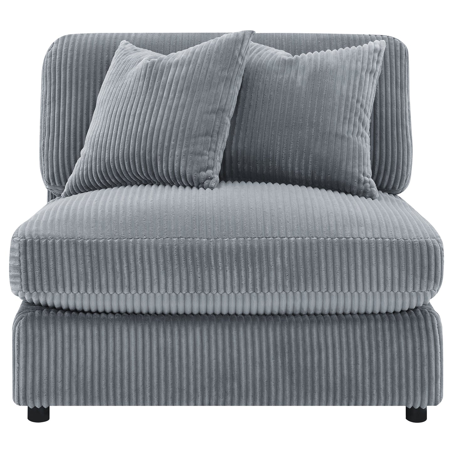 Blaine Upholstered Reversible Chaise Sectional Sofa Fog