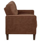 Bowen II 3-piece Fabric Upholstered Track Arm Sofa Set Rust