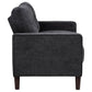 Bowen II 2-piece Upholstered Track Arm Sofa Set Steel Grey