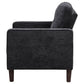 Bowen II Fabric Upholstered Track Arm Chair Steel Grey