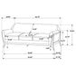 Vaughn Fabric Upholstered Flared Arm Sofa Grey