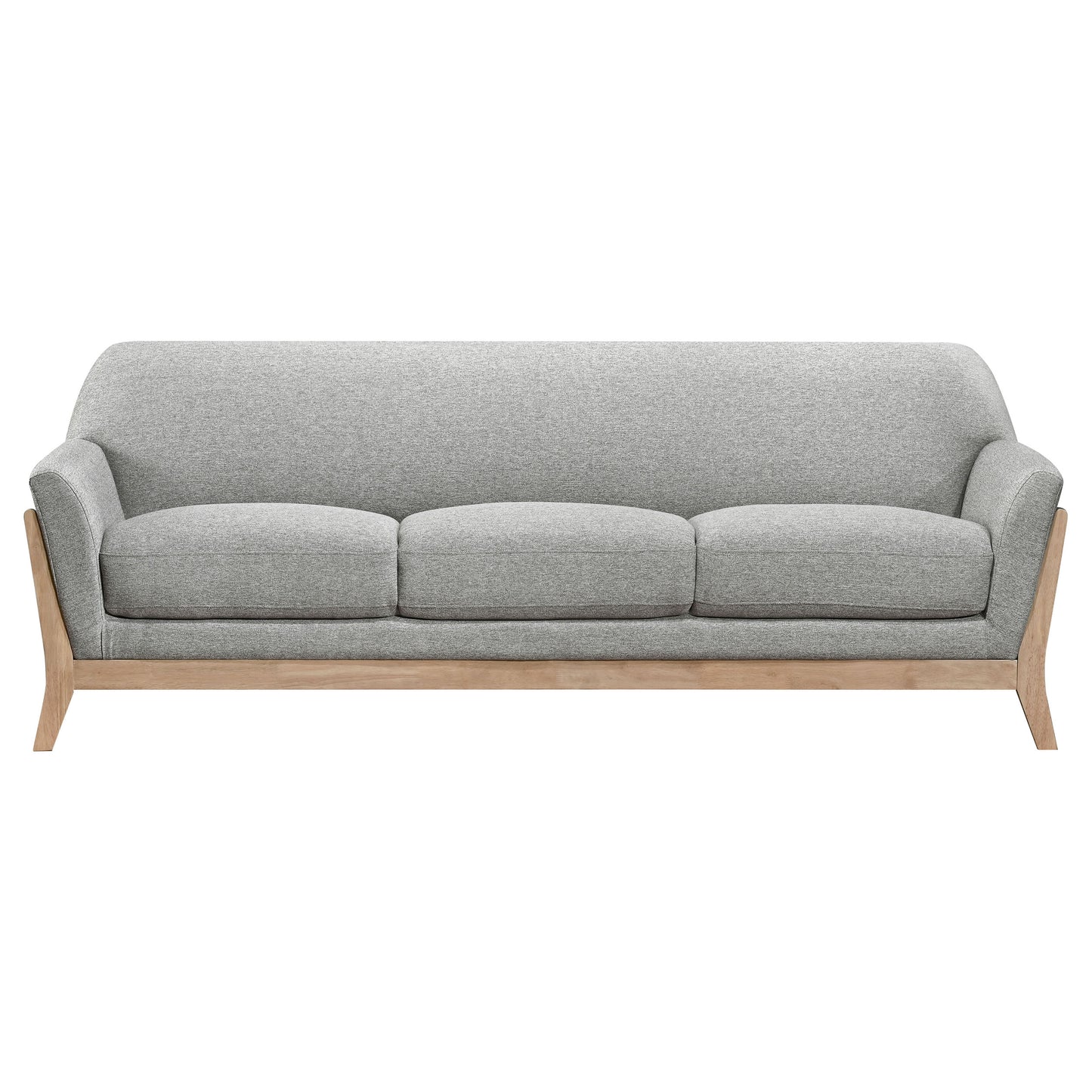 Vaughn 3-piece Fabric Upholstered Flared Arm Sofa Set Grey