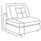 Serene Upholstered Armless Chair Beige