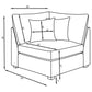 Cambria 4-piece Upholstered Modular Sectional Sofa Grey