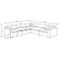 Raleigh 5-piece Boucle Upholstered Modular Sectional Ivory