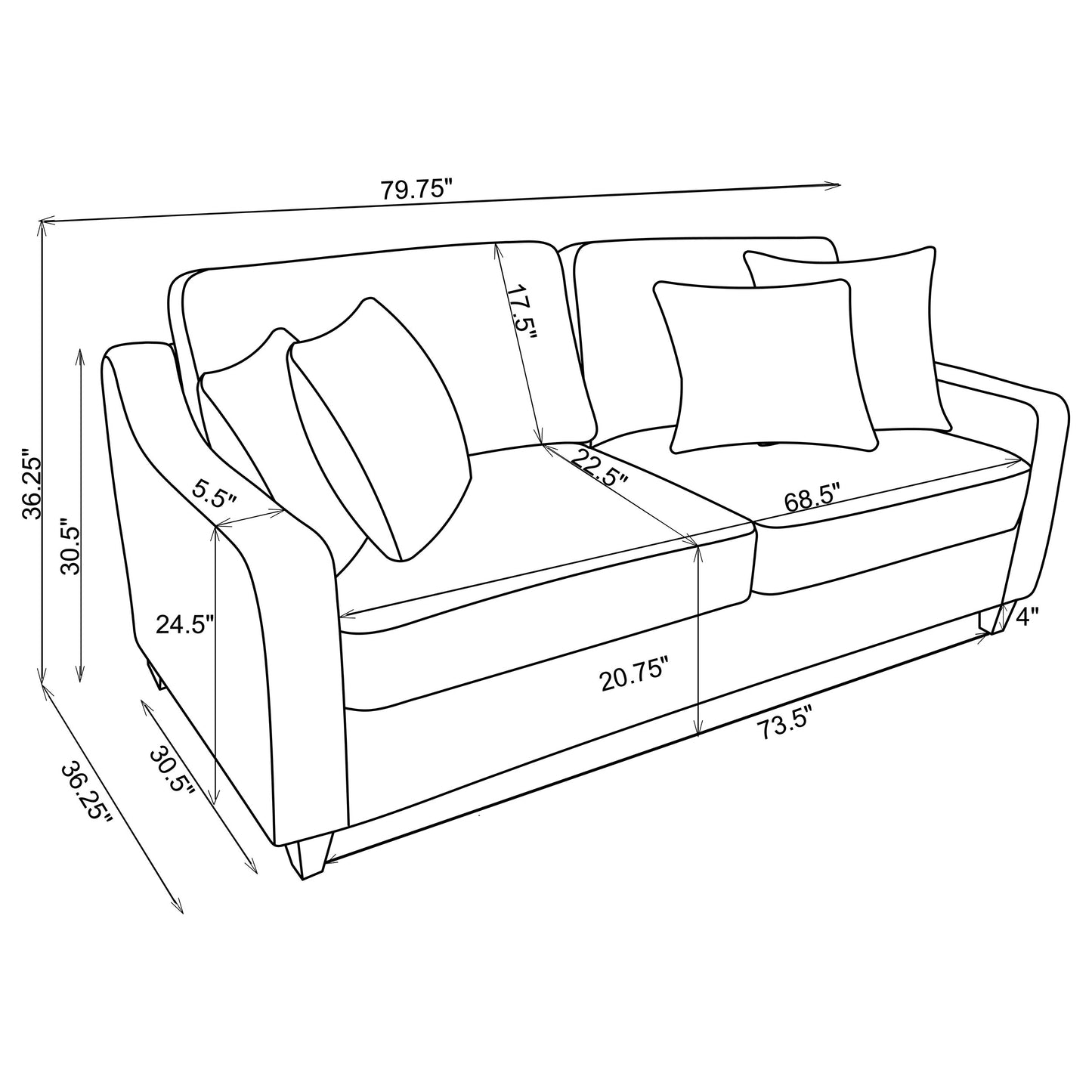 Christine 2-piece Upholstered Sloped Arm Sofa Set Beige