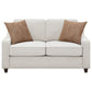 Christine 3-piece Upholstered Sloped Arm Sofa Set Beige