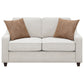 Christine Upholstered Sloped Arm Loveseat Beige