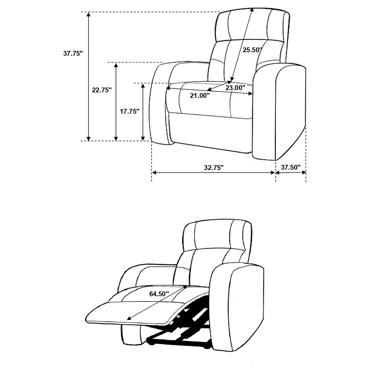 Cyrus 9-piece Upholstered Home Theater Seating