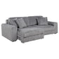 Jacana Corduroy Upholstered Dual Power Chaise Sofa Grey
