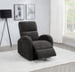 Grant Fabric Upholstered Power Recliner Chair Charcoal Grey