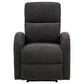 Grant Fabric Upholstered Power Recliner Chair Charcoal Grey