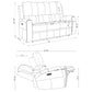 Brickston 2-piece Triple Power Reclining Sofa Set Grey