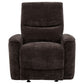 Navarro Chenille Upholstered Glider Recliner Dark Brown