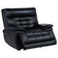 Hewitt Leather Upholstered Dual Power Recliner Chair Black