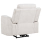 Kennett Chenille Upholstered Power Recliner Chair Ivory