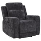 Kennett Chenille Upholstered Power Recliner Chair Dark Grey