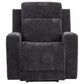 Kennett Chenille Upholstered Power Recliner Chair Dark Grey
