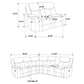 Sycamore Upholstered Power Reclining Sectional Sofa Brown