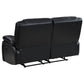 Camila 3-piece Upholstered Reclining Sofa Set Black