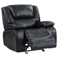 Camila 3-piece Upholstered Reclining Sofa Set Black