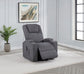 Louie Chenille Upholstered Power Lift Massage Chair Grey