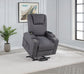 Louie Chenille Upholstered Power Lift Massage Chair Grey