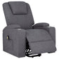 Louie Chenille Upholstered Power Lift Massage Chair Grey