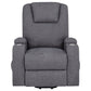 Louie Chenille Upholstered Power Lift Massage Chair Grey