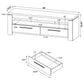 Elkton 2-drawer Engineered Wood 59-inch TV Stand Weathered Grey