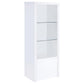 Jude 3-shelf Engineered Wood Media Tower High Gloss White