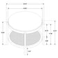 Arini Round End Side Table With Storage Shelf Black