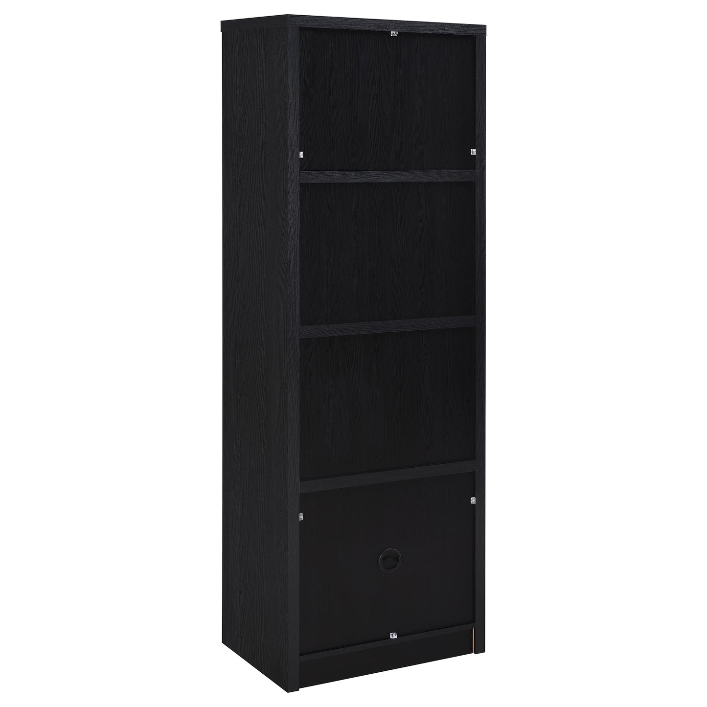 Winfield 3-shelf Media Tower Entertainment Pier Black