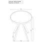 Briggs Round Marble Printed Glass Top End Side Table White