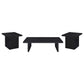 Max 3-piece Rectangular Coffee and End Table Set Black