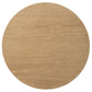 Ottowa Round Wood Side End Table with Shelf Light Oak