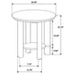 Ottowa 3-piece Round Wood Coffee Table Set Light Oak