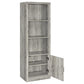 Burke 4-shelf Engineered Wood Media Tower Grey Driftwood
