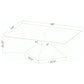 Jenny Glass Top Stainless Steel Coffee Table Chrome