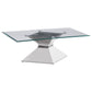 Jenny 2-piece Rectangular Coffee and End Table Set Chrome