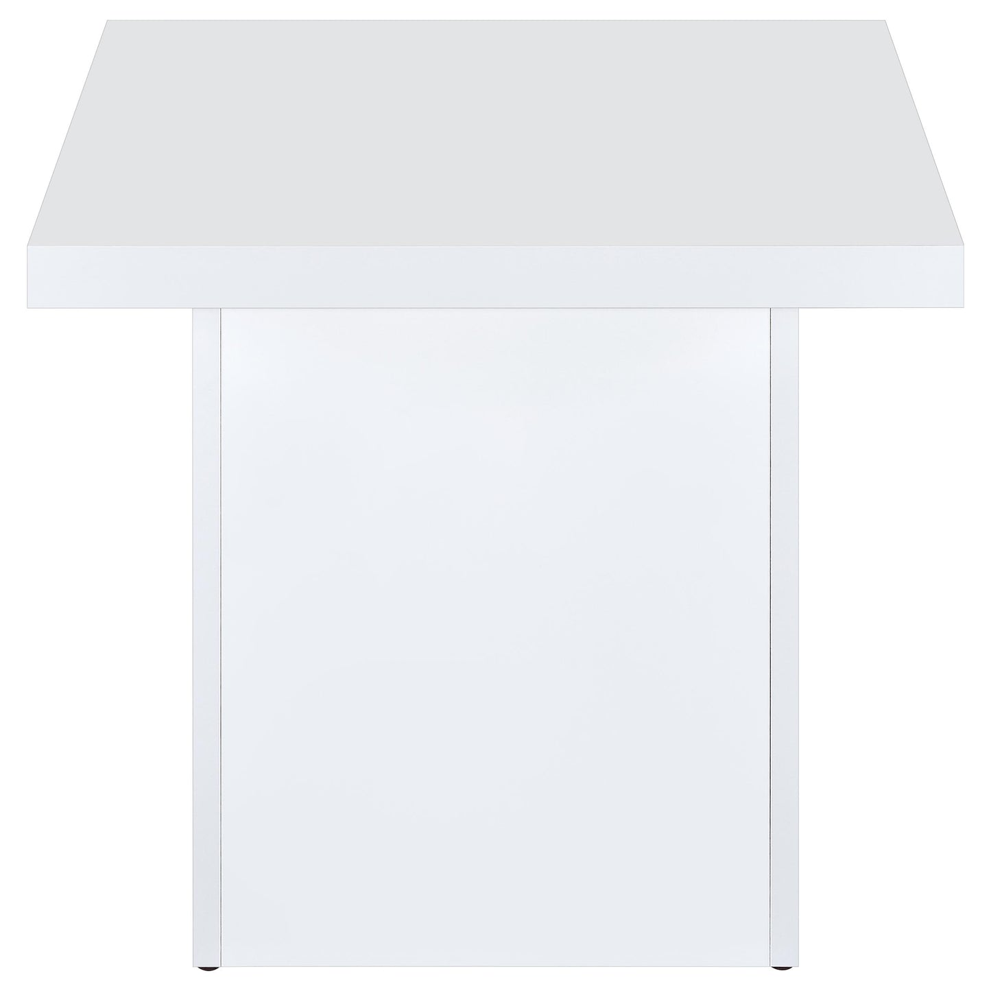 Devar 3-piece Square Coffee End Table Set White High Gloss